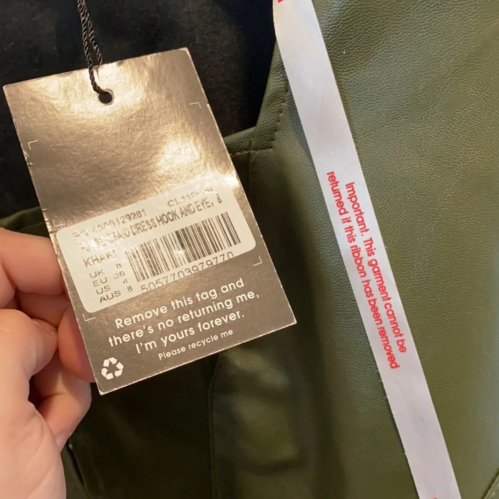 Faux Leather Dress NWT - Picture 8 of 8